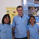 Copia de CIMET 004 The BiblioWorks team (Maritza, Matt and Roxana) at the local fair