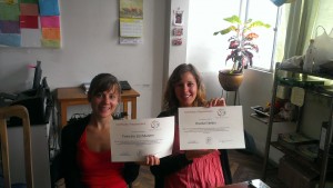 Certificates of appreciation for the girls' dedication and hard work!
